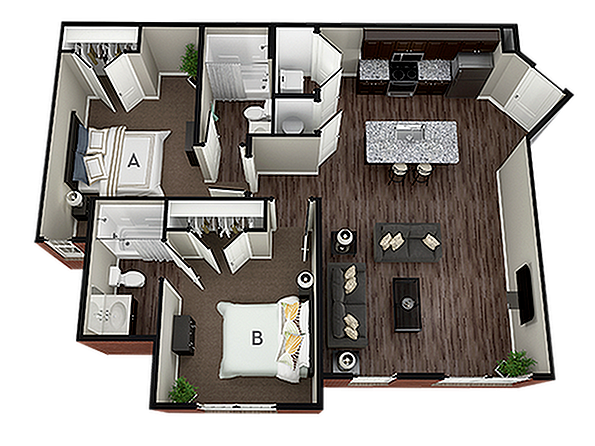 2BR/2BA – Hampshire