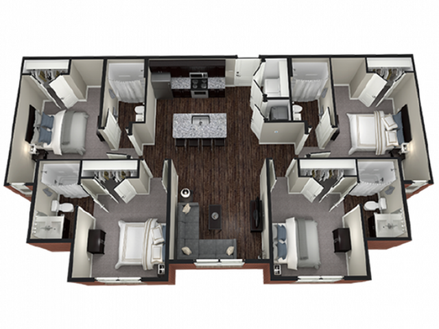 4BR/4BA – Thayne II floor plan